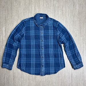 Faherty Blue Plaid Short Sleeve Tee